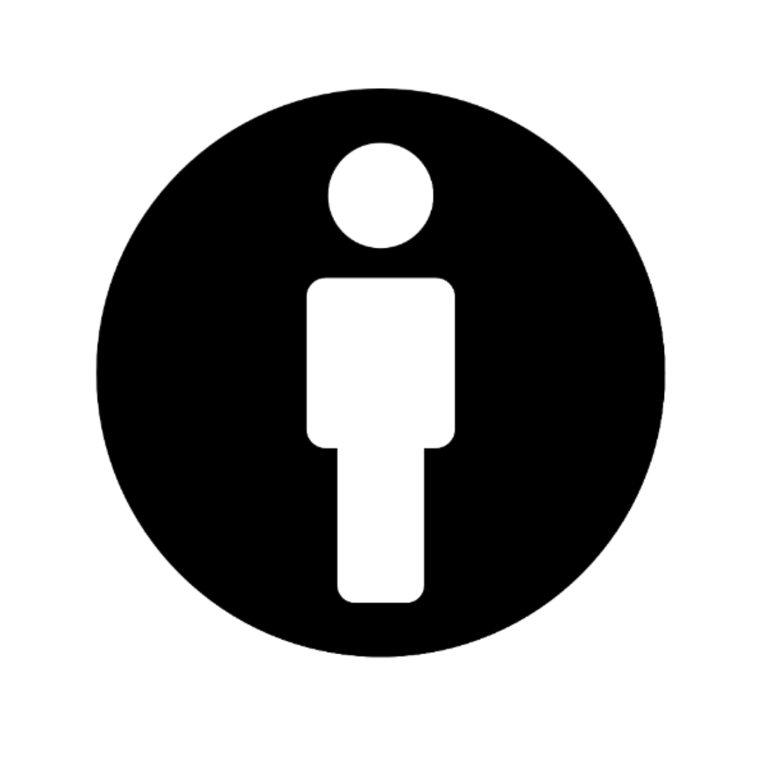 Male Toilet Sign | Metal Bathroom Sign made from premium laser-cut steel with a durable powder-coated finish.