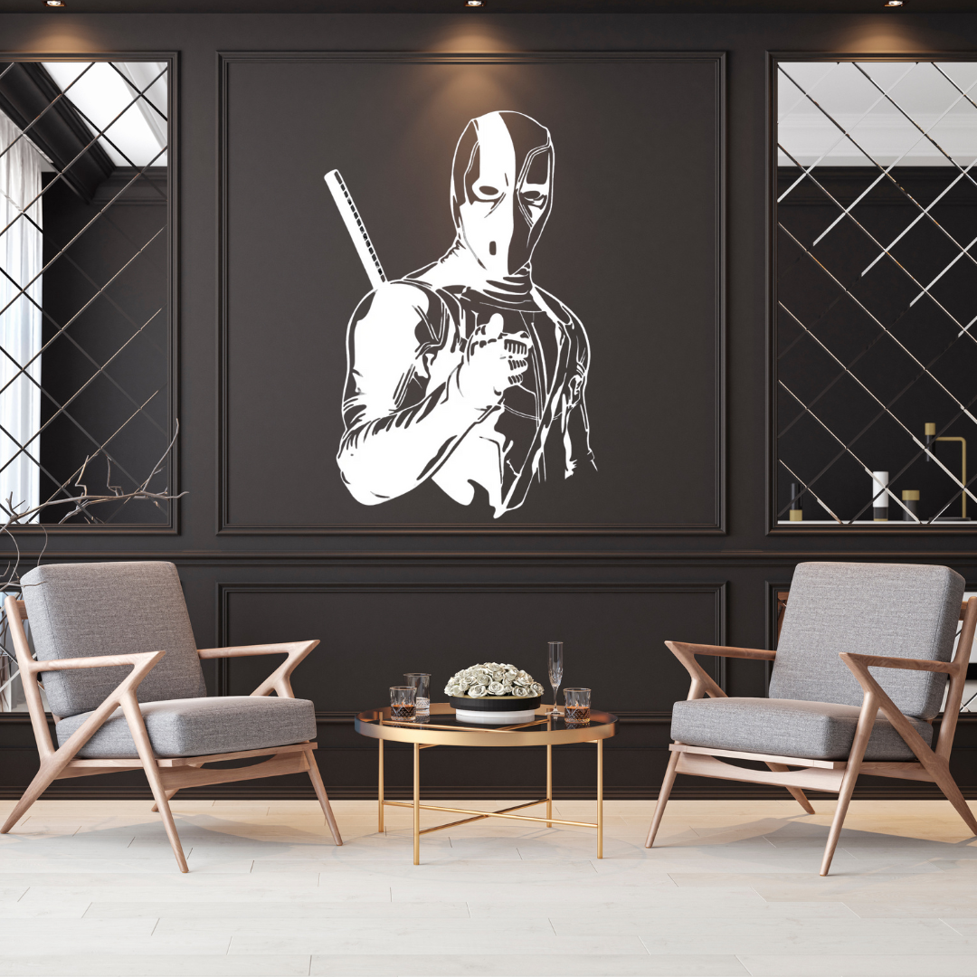 Superhero metal wall art as a statement piece in a luxury interior