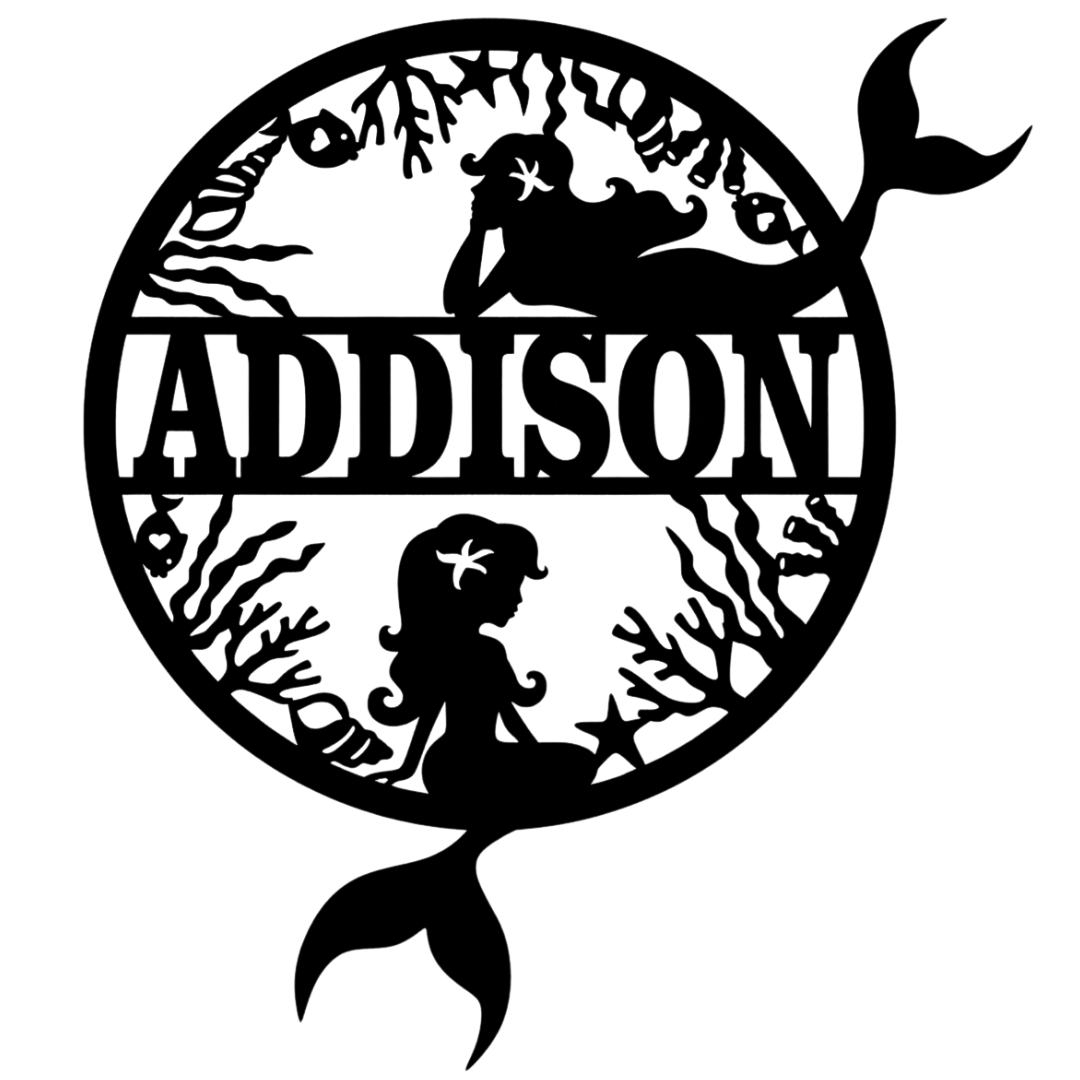 Mermaid Lagoon Dream sign isolated on plain white background