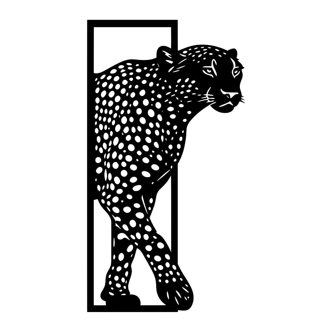 Midnight Stalker | Leopard Metal Wall Art crafted from premium laser-cut powder-coated steel.
