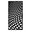 Modern Illusion geometric metal privacy panel isolated on a white background showing intricate repeating pattern detailing