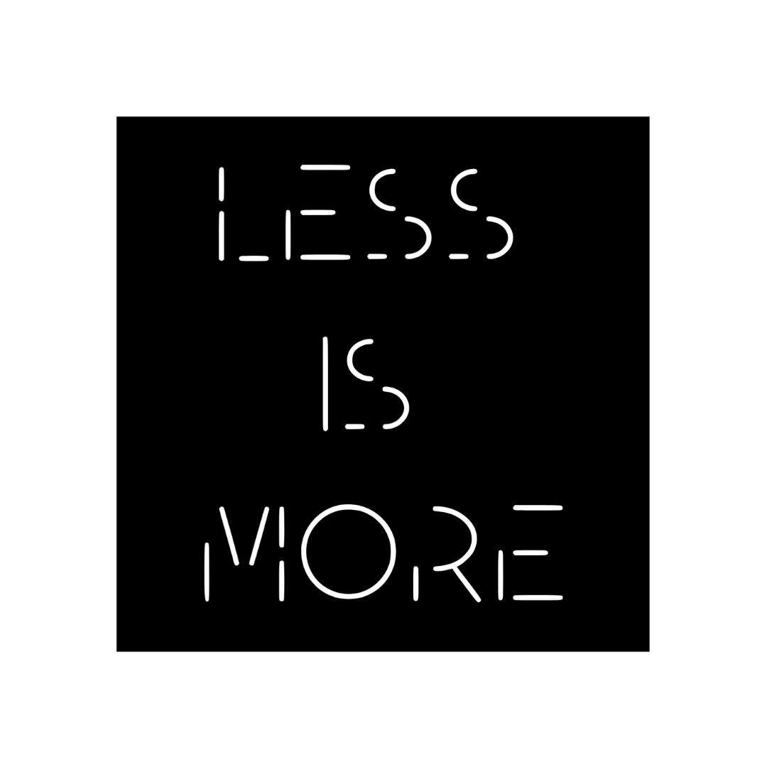 Modern Simplicity | Less Is More Metal Wall Art crafted from premium laser-cut powder-coated steel.