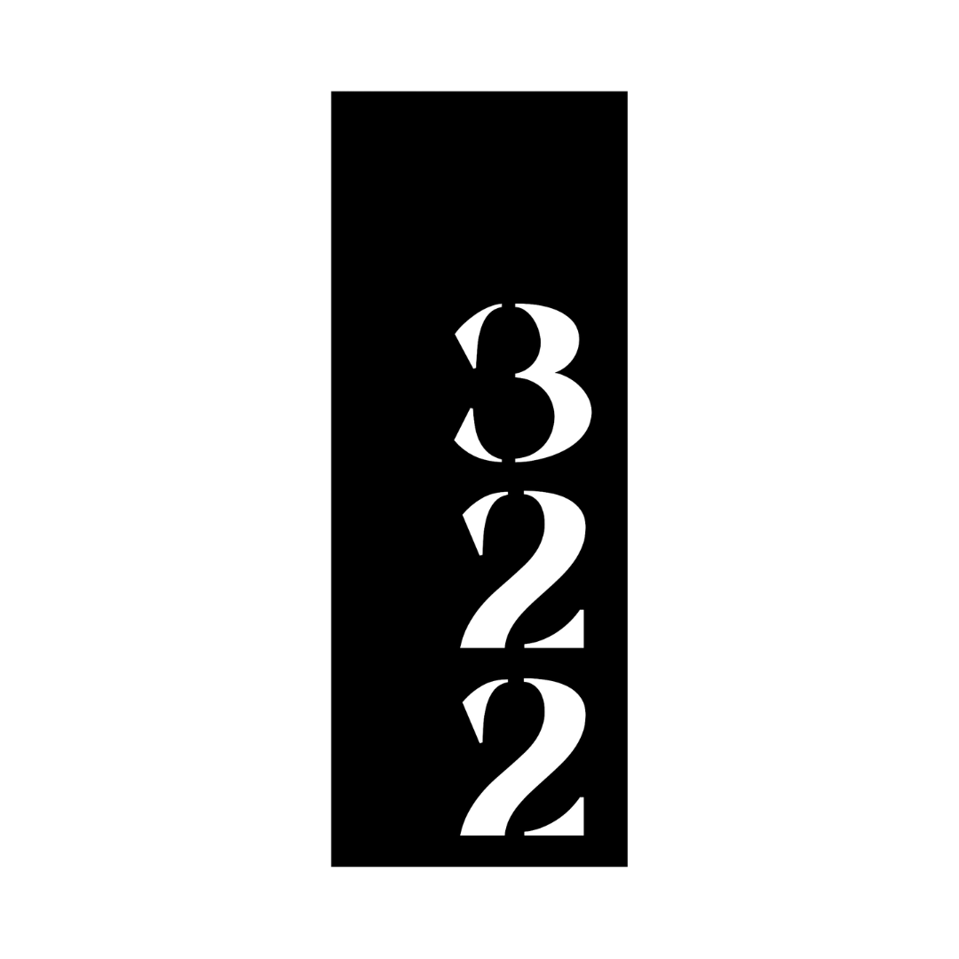 Custom minimalist vertical metal house number plaque designed for modern homes and entrance pillars.