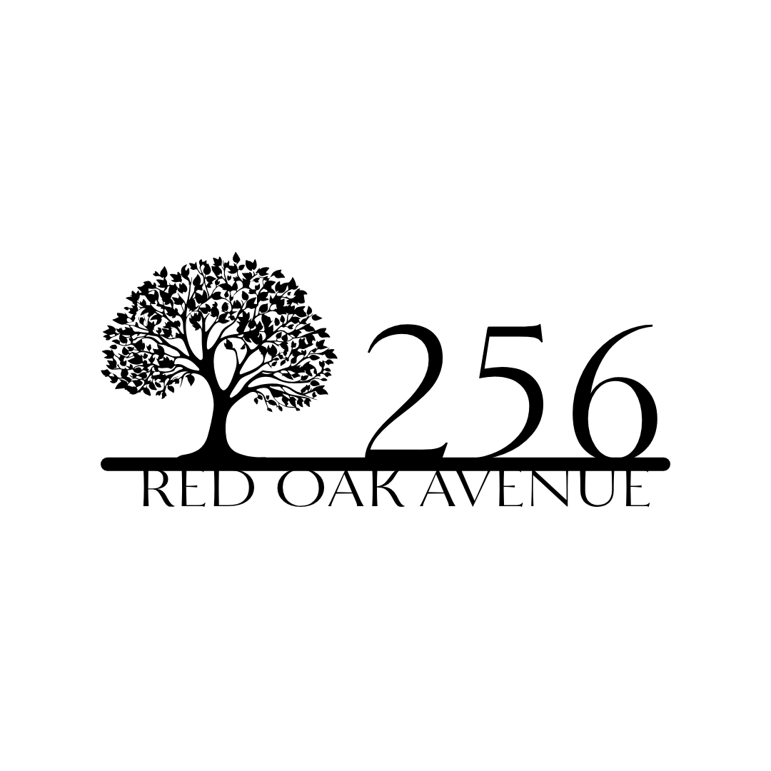 Oak Line Sign | Custom Tree Metal House Number