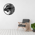 Ocean Majesty | Betta Fish Metal Wall Art displayed in a modern living room.