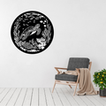 Ocean Wanderer | Sea Turtle Metal Wall Art displayed in a modern living room.
