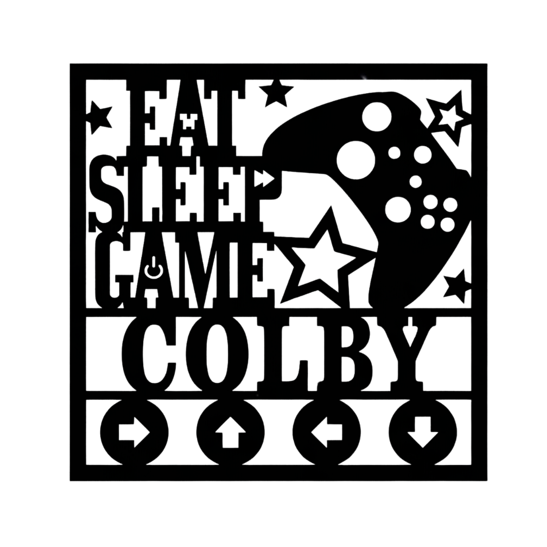 Player One HQ gaming wall art isolated on plain background