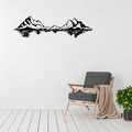 Mountain wall art displayed in a calm modern interior