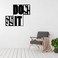 Refusing To Give Up | Don't Quit Metal Wall Art displayed in a modern living room.
