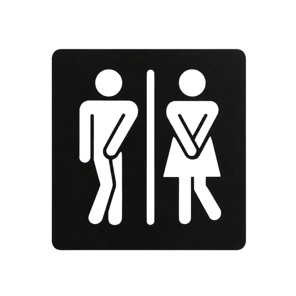 Rest Easy | Modern Restroom Sign crafted from premium laser-cut powder-coated steel.