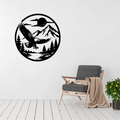 Rise Above majestic eagle metal wall art displayed above a contemporary chair