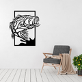 Fish wall art displayed in a minimalist modern interior space