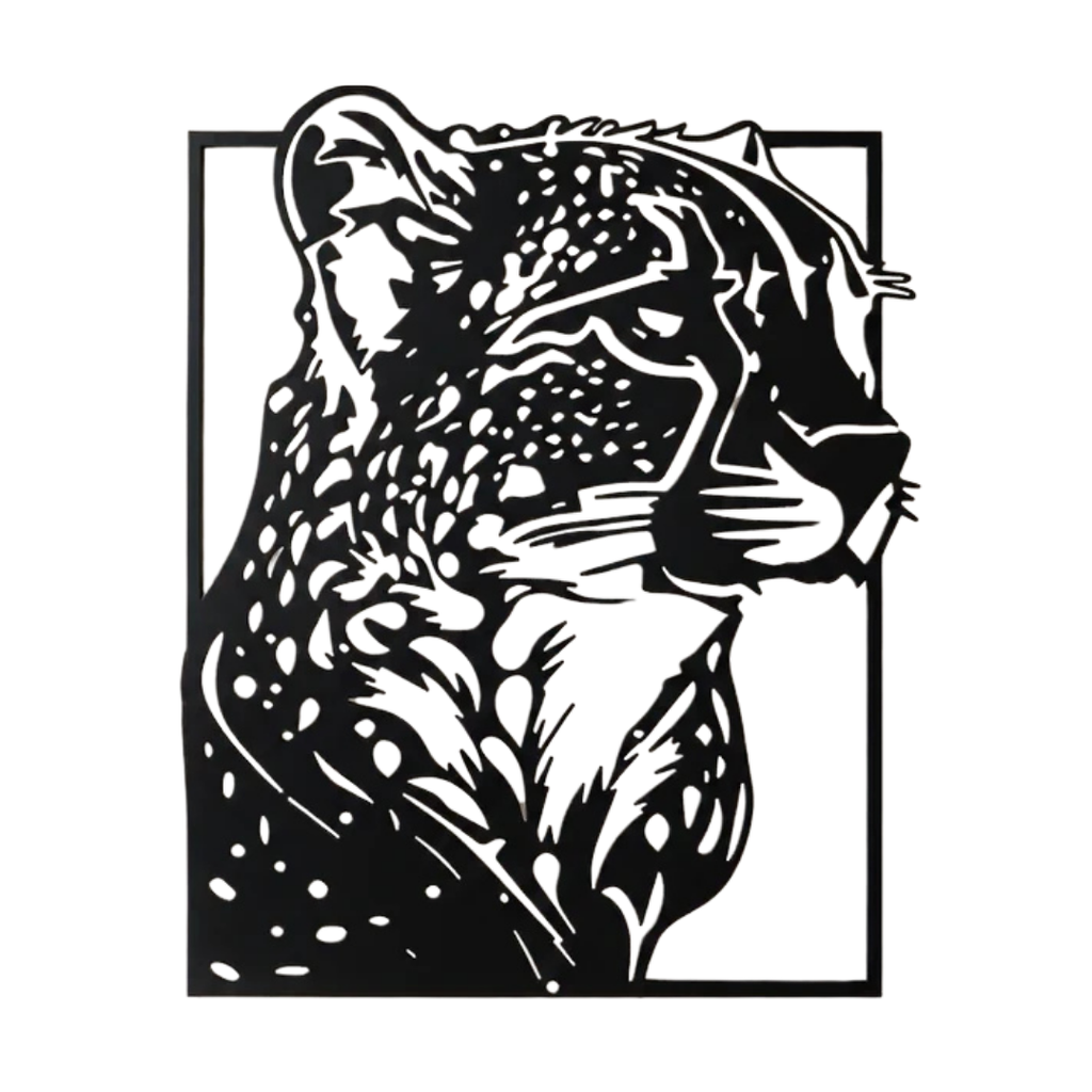 Shadow Predator | Leopard Metal Wall Art crafted from premium laser-cut powder-coated steel.