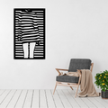 Simply Her minimalist woman metal wall art displayed above a contemporary chair in a modern interior
