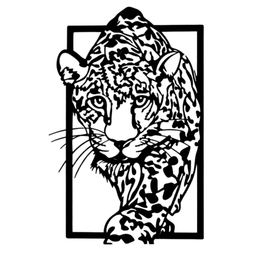 Snow Phantom | Snow Leopard Metal Wall Art crafted from premium laser-cut powder-coated steel.