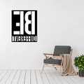 Stand Out | Be Different Metal Wall Art displayed in a contemporary living room.