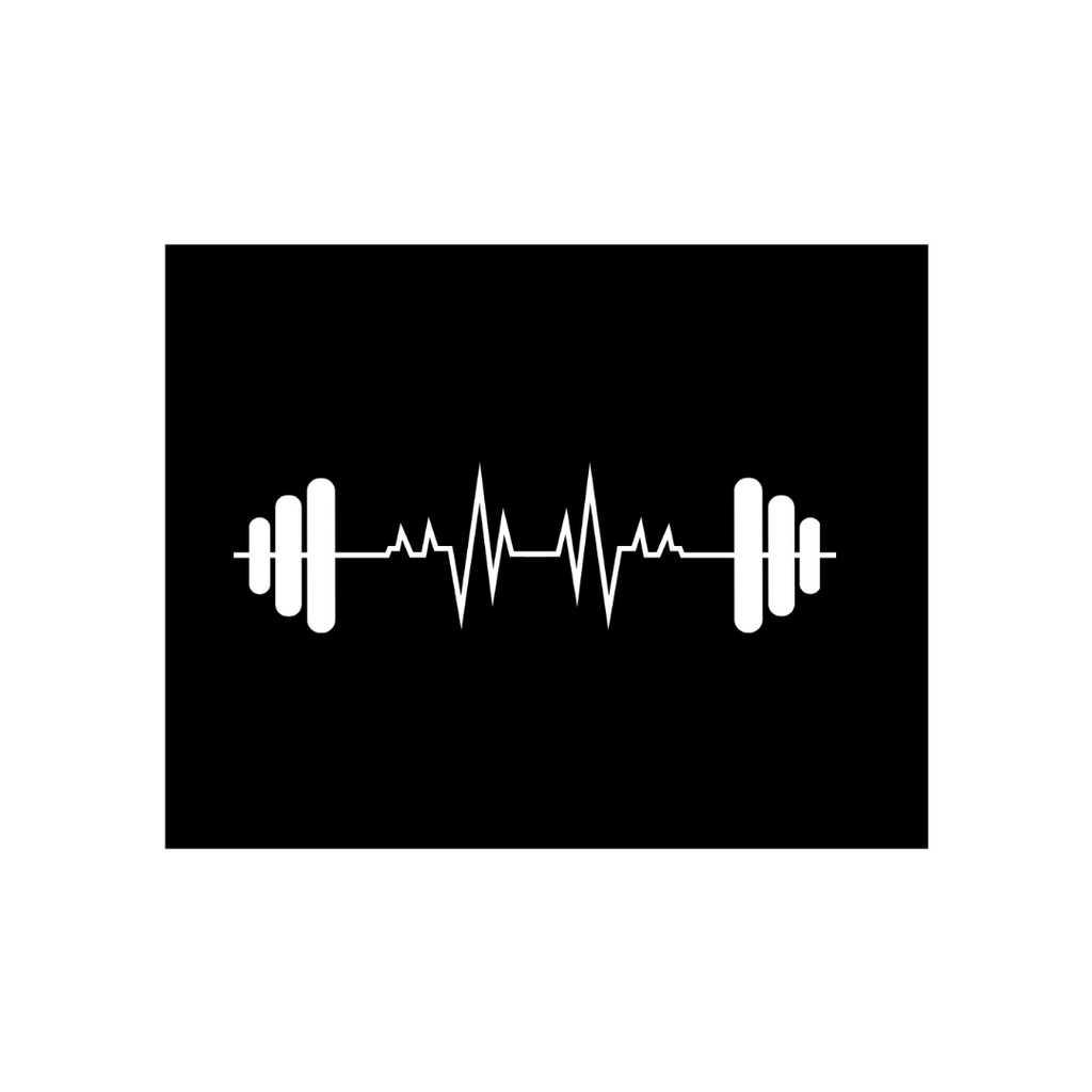 Strength Pulse | Gym Heartbeat Metal Wall Art crafted from premium laser-cut powder-coated steel.