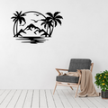 Tropical wall art displayed in a modern interior space