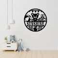 Educational alphabet wall art displayed in a playful nursery room