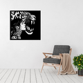 Untamed Spirit | Tiger & Woman Metal Wall Art displayed in a contemporary living room.