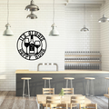 Vineyard Gatherings | It's Always Happy Hour Metal Wall Art displayed in a modern home bar.