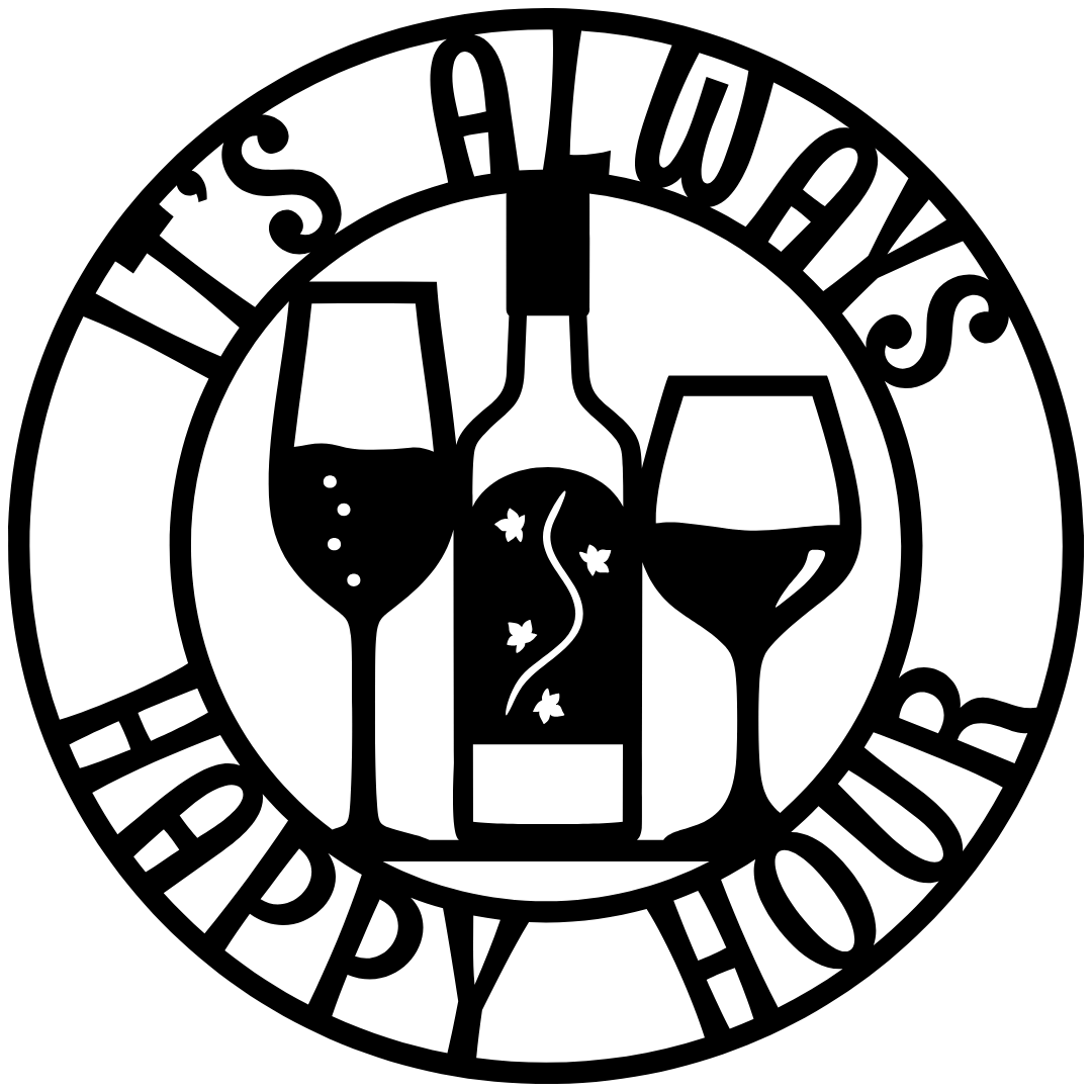 Vineyard Gatherings | It's Always Happy Hour Metal Wall Art crafted from premium laser-cut powder-coated steel.