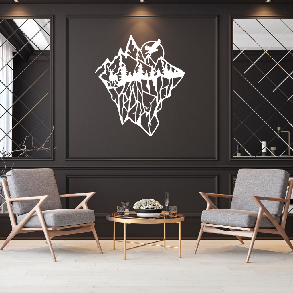 Wildlife metal wall art as a statement piece in a luxury interior