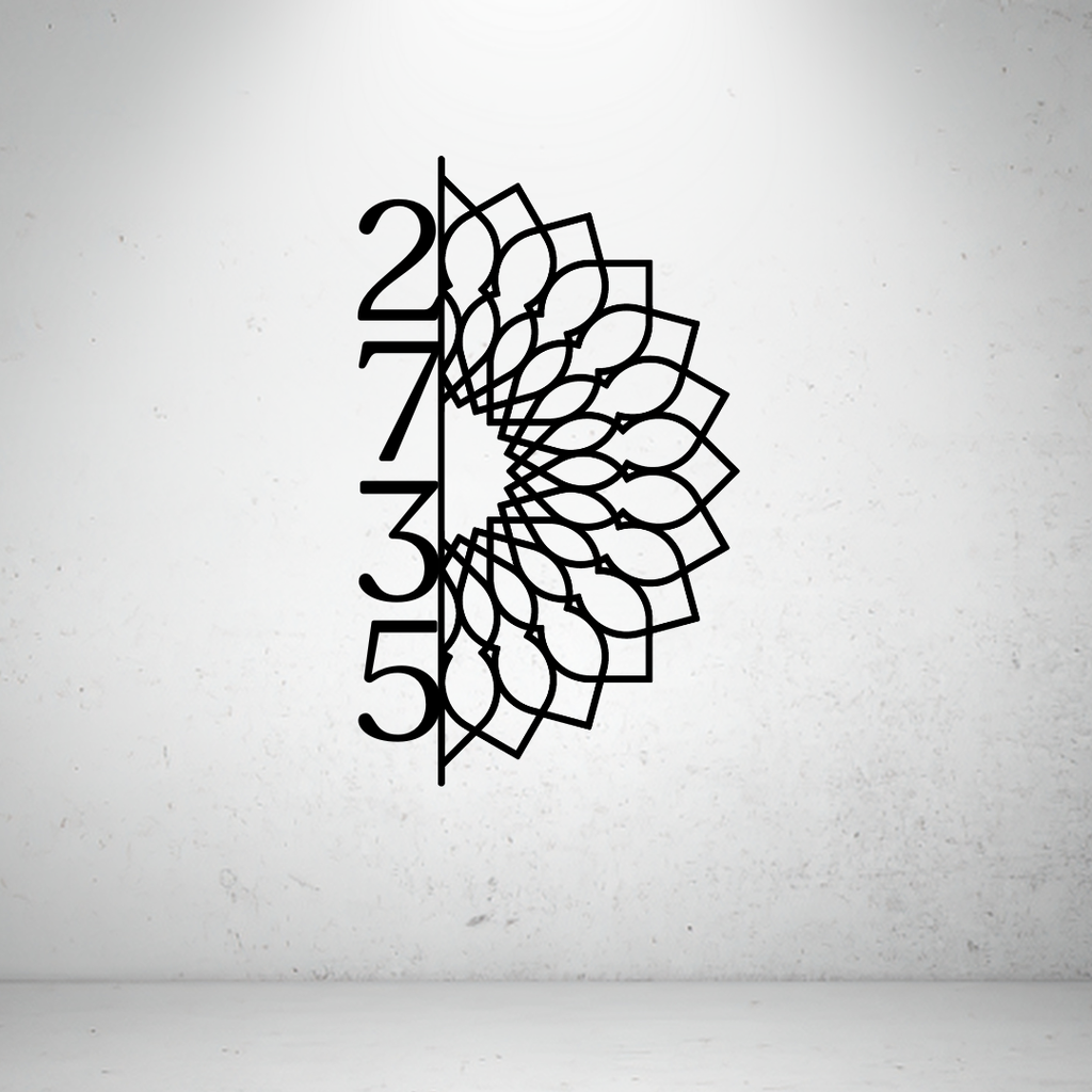 Zen Number | Mandala Vertical Address Sign