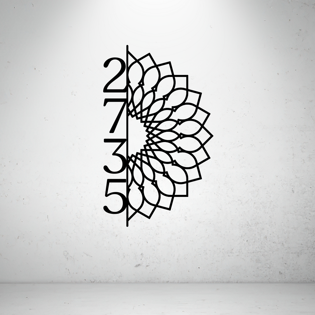 Zen Number | Mandala Vertical Address Sign