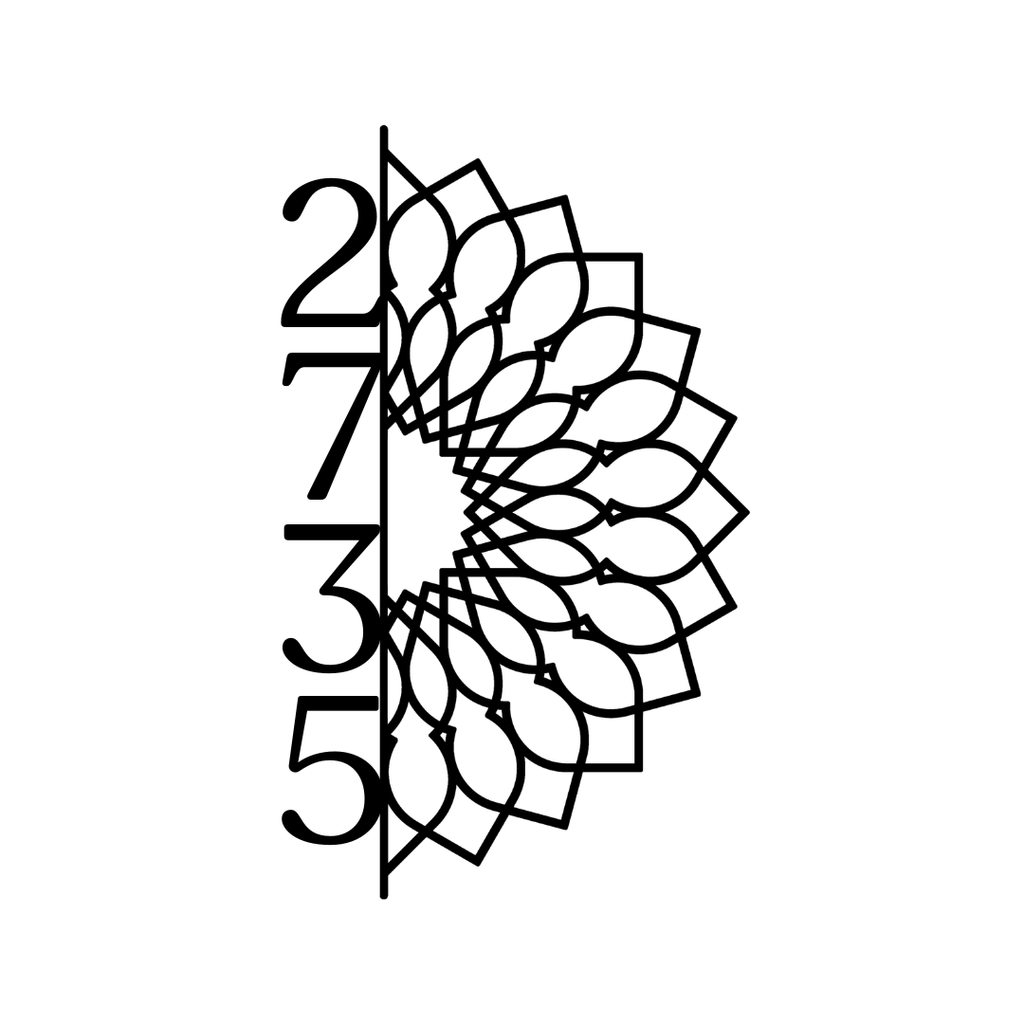 Zen Number | Mandala Vertical Address Sign