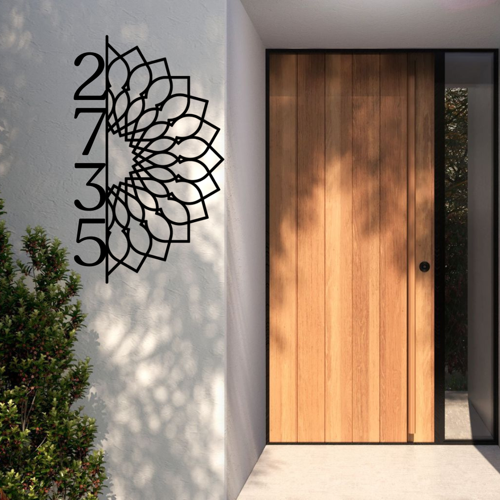 Zen Number | Mandala Vertical Address Sign